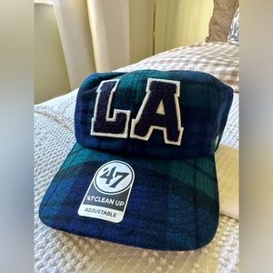 NWT '47 Plaid LA Varsity Baseball Cap